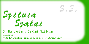 szilvia szalai business card